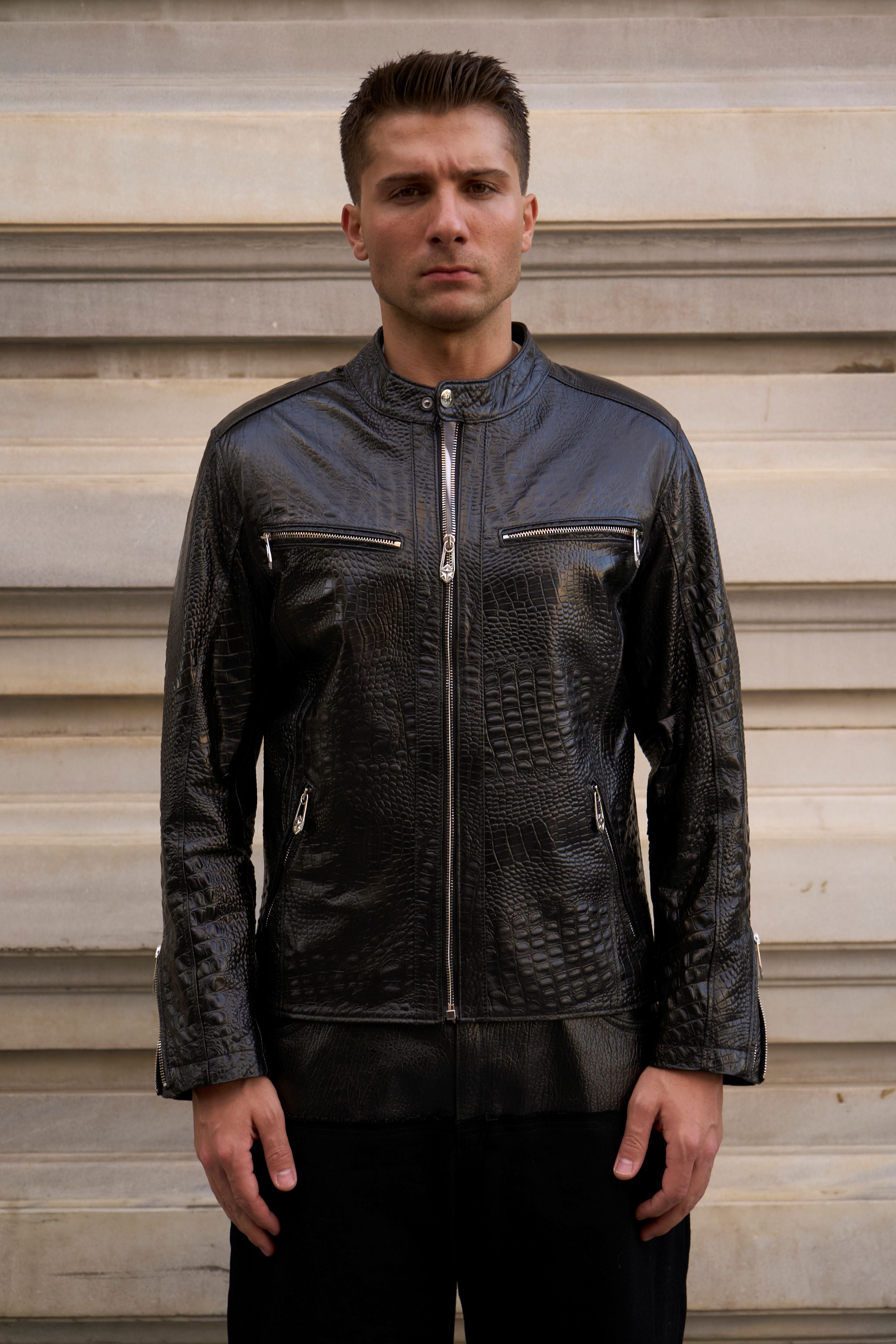 Leather Jacket Croco