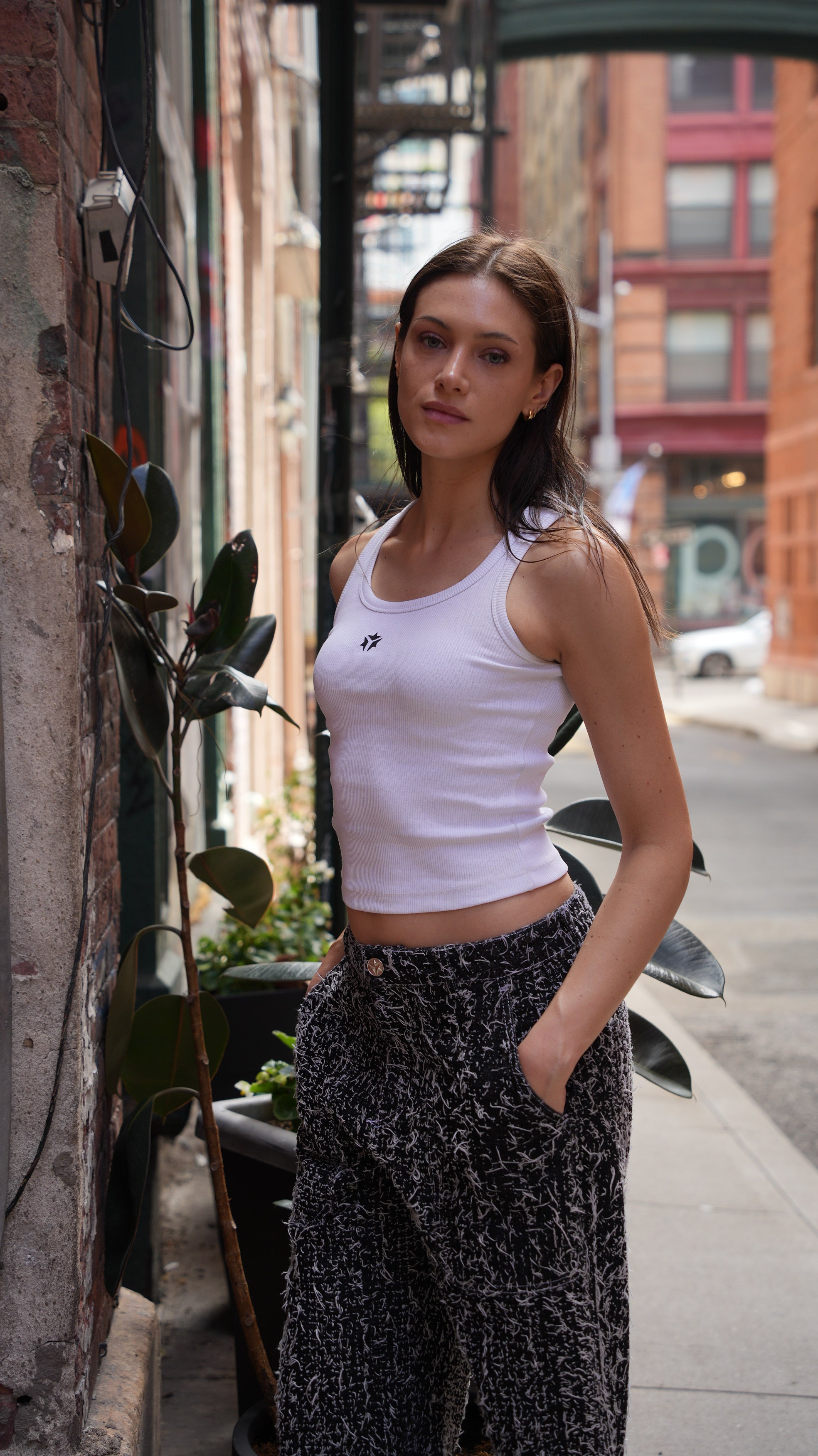 Cropped Tank Top (White)