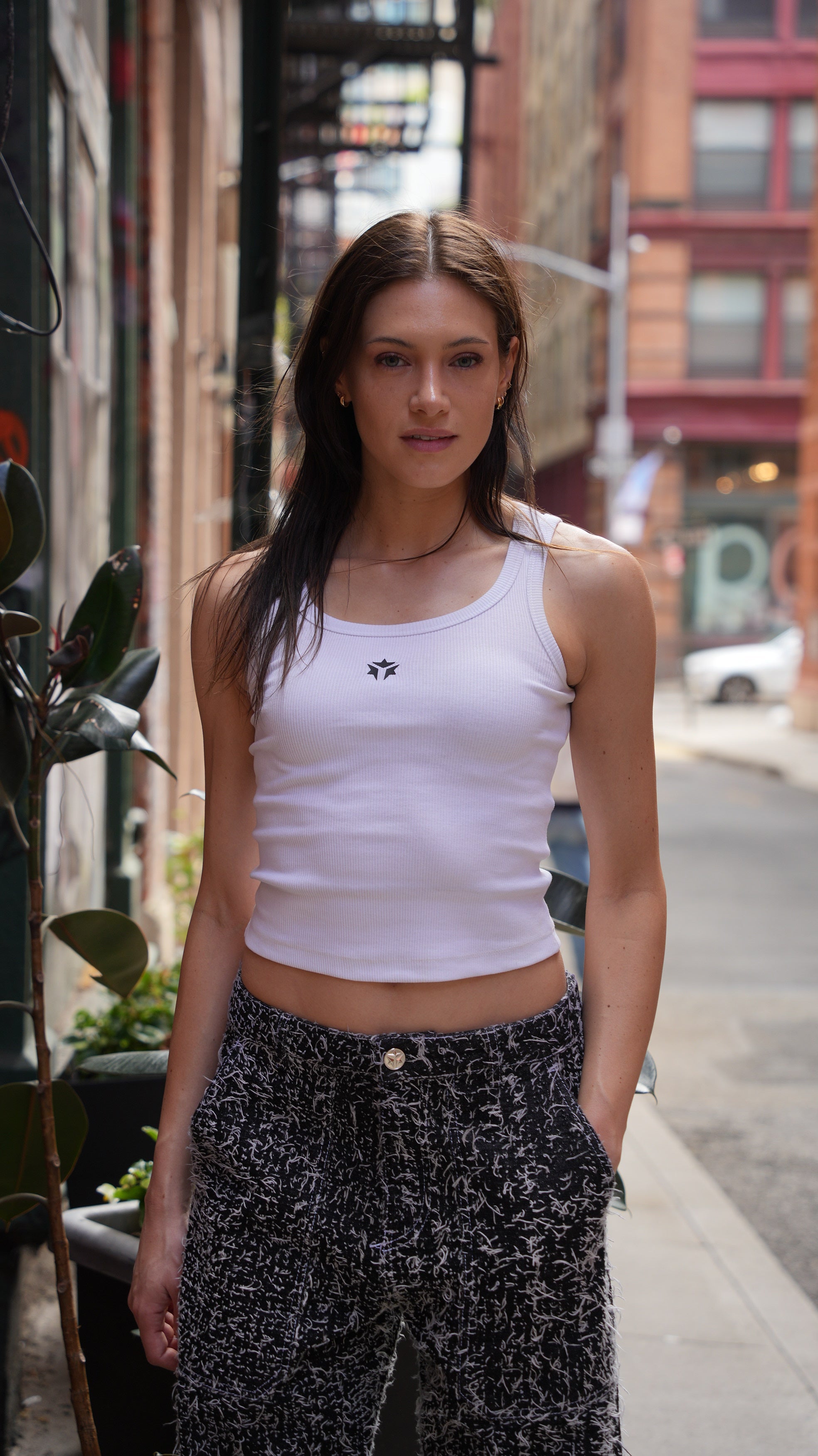 Cropped Tank Top (White)